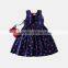 Factory Supply Full Cherry Printing Lovely Dress for Little Girls