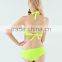 yellow fancy mesh cutout bikini /tifu women bikini swimwear /lzwya printed swimwear beach wear bikini
