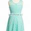 Vintage flair polyester sleeveless lace dress