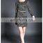 High quality ladies black lace bodycon dress, long sleeve lace dress wholesale