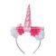 pink tutu skirt and elastic flower headband set baby unicorn headband