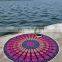 Bohemian Hippie Indian Mandala 72" Roundie Tapestries With Pom-Pom Lace Round Table Cover Beach Throw Wall Hanging Yoga Mat