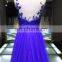 China supplier night ball gown evening dress with embroidered breast flower