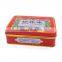 Fancy printed empty gift packaging metal box with colourful printing