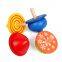 New hottest educational toy wooden spinning top for kids W01B077