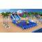 Outdoor PVC Inflatable Mobile Shark water slide park for kids and adult on sale