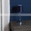 Top sale indoor lighting blue glass decoration office home metal bedside table lamp for hotel