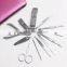Stainless steel pu case nail clipper manicure set
