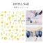 JOYFUL 697-704 hot selling Japanese Metallic gold and silver Flower Leaf nail sticker nail decals