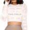 Hot Selling Sexy Perspective Round Neck Bandage Dress 3 Colors Top