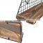 China factory supplier double sets Rustic wooden shelf Display Racks Wood Storage Shelves for Nursery Bedroom