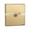 Type 86 concealed retro gold switch socket panel Nordic minimalist home improvement theme brass lever electrical wall switch