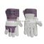 High performance Hard Wearing mens leather work gloves leather working gloves with rubberized cuff