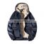 Factory wholesale men's autumn and winter plus velvet thickened warm silver fox velvet large size cardigan warm casual jacket