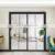 2021 New Arrival Frosted Ultra Slim Frame glass sliding double door price for showcase