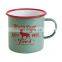 Custom print vintage tin imitation steel sublimation enamel cup