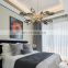 Dining Room Bedroom LED Pendant Light Sputnik Chandelier Modern Style Gold Glass Hanging Lamp