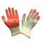 4SAFETY Seamless Polycotton Work Glove Coated With Crinkled Latex