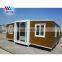 China 20 ft 40ft modern expandable container house with bathroom kitchen and solar panels