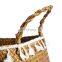 HBK toy kid braided foldable belly seagrass basket for decorate and storage