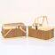 Best selling Woven bamboo storage basket with handle wicker picnic basket with lid Wholesale Made in Vietnam