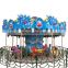 Fashion ocean theme amusement park carousel musical outdoor christmas horses rides games equipment