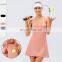 Custom Logo Breathable Sexy Solid 2 in 1 Side Pockets Golf Tennis Set Women Short Yoga Skirt Dress Quick Drying Yoga Dress