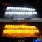 12v 24v white & amber drl led daytime running light with turning signal