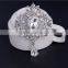 Elegant Handmade Crystal Silver Plated Artificial Brooch Flower Diy Brooch Bouquet