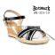 Latest summer stylish sandal dress shoes in women' shoes toe quality open toe wedge women sandal