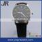 Mens surface watches genuine leather quartz stainless steel back watch