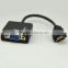 Manufactory price hdmi to vga audio wall plate converter with audio video supported