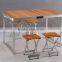 Camping portable aluminum carrying case foldable picnic table