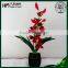 artificial orchids latex high quality flower pot