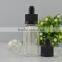 Trade assurance frosted black dropper bottle 30ml black frosted glass dropper bottle with child&tamper evident cap paper tube                        
                                                Quality Choice