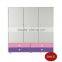 modern colourful 3-door, 4-drawer modern bedroom wardrobes