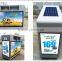 Solar advertising scrolling trash bin/outdoor scrolling advertising light box