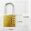 Yiwu Market Safe Lock Combination 105 MM Brass Padlock