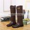 genuine leather handmade leather winter lace up knee high boots