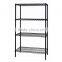 NSF powder coating 4-tier mobile metal shelf