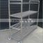 Foldable and separated assembled three layer commercial restaurant storage rack shelf competitive factory price 2015