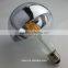 LED half chrome silver mirror head dimmable 8W G125 filament led