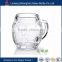 glass cup container with handle for beer/ wine /tea Wholesale