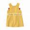 (CD931#yellow )2-6Y Autumn winter sleeveless dress children corduroy dresses for girls