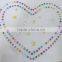 mix color rhinestud and nailhead heat transfer iron on sticker