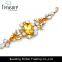 2016 New design yellow rhinestone bees shape chain bracelet for elegant women wholesale