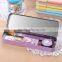 Metal pencil case including pencil, eraser ruler sharpener stationery sets
