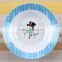Round edge 20cm soup plate,daily use porcelain plate with full decal,normal white