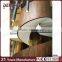interior spiral steel wood staircase