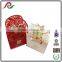 Red Emobossing and Laser Cut Lace Wedding Candy Box